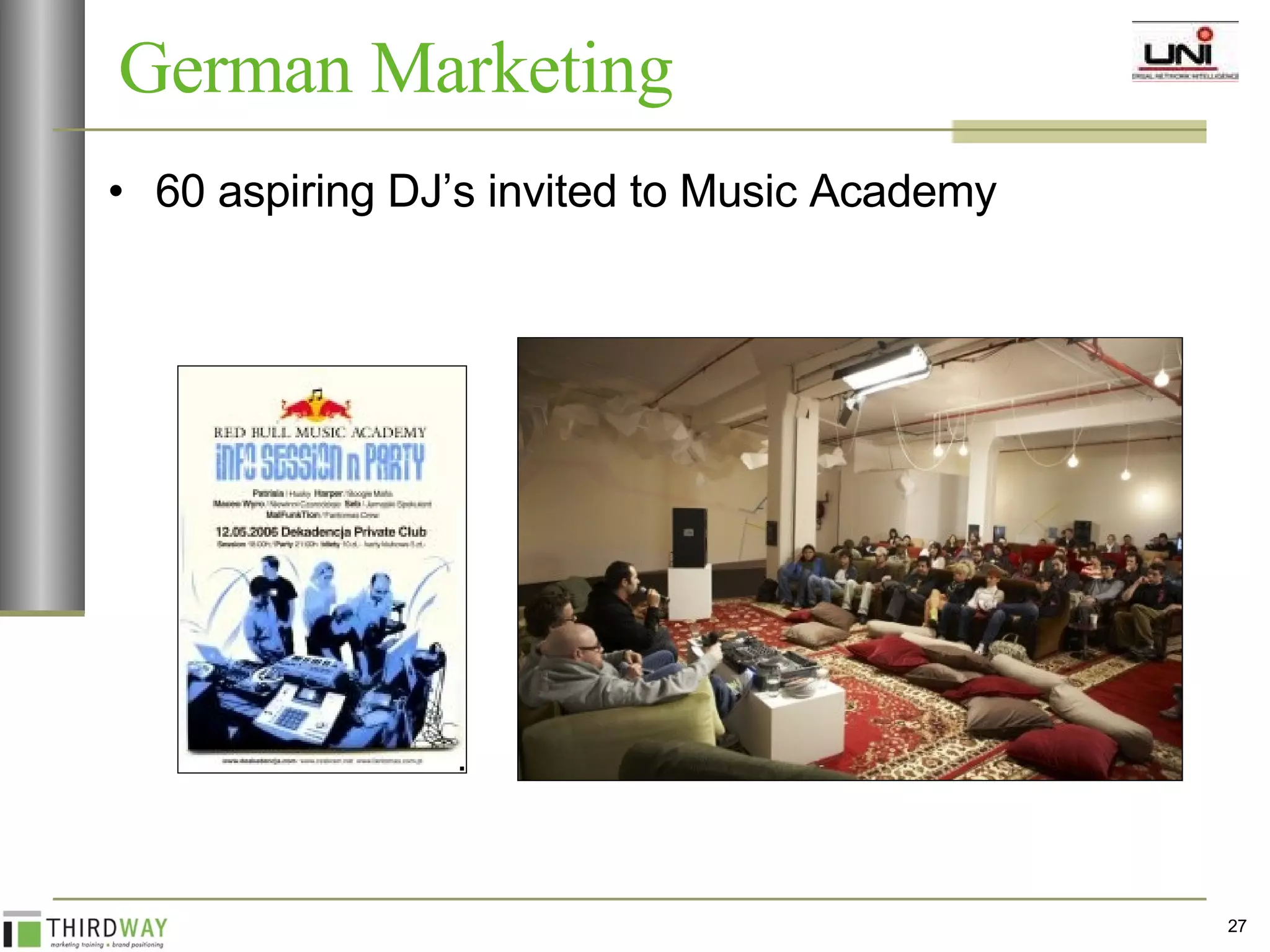 60 aspiring DJ’s invited to Music Academy German Marketing 