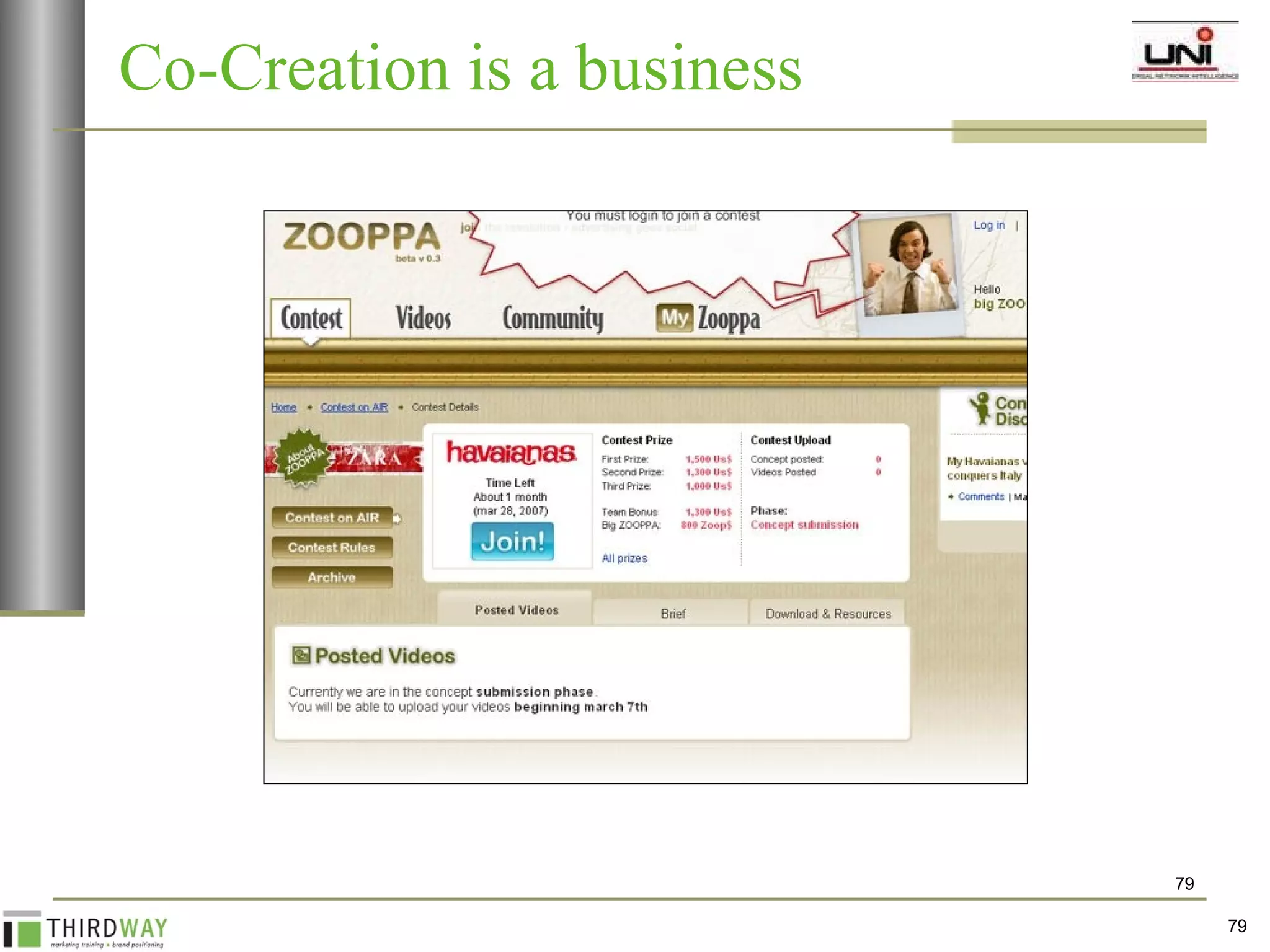 Co-Creation is a business 