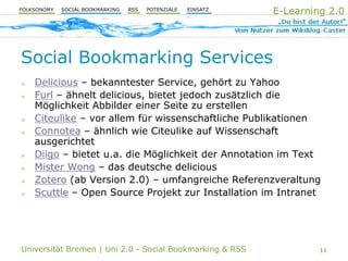 Uni 2.0 | VT Social Bookmarking & RSS