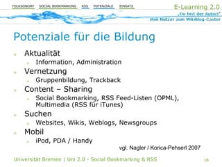 Uni 2.0 | VT Social Bookmarking & RSS