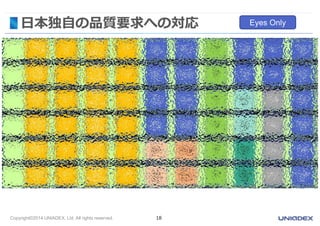 Copyright©2014 UNIADEX, Ltd. All rights reserved. 18
日本独自の品質要求への対応 Eyes Only
 
