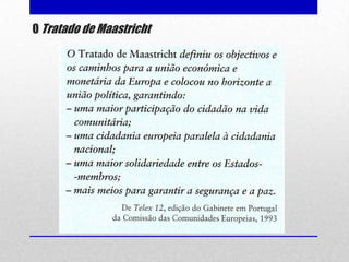 O Tratado de Maastricht
 