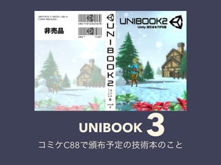 UNIBOOK
コミケC88で頒布予定の技術本のこと
3
2
 