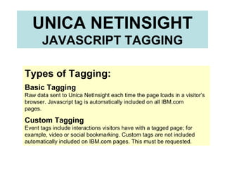 Tagging Event Example Unica netinsight custom tagging | PPT