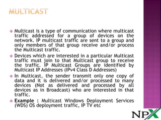 Unicast multicast & broadcast | PPTX