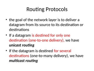 Computer Network - Unicast Routing Distance vector Link state vector | PPT