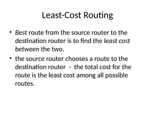 Computer Network - Unicast Routing Distance vector Link state vector | PPTX