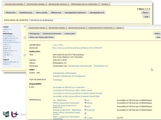 10Une BU belge dans le Sudoc-PS ? Le Sudoc-PS à côté d’Antilope et d’UniCat
 
