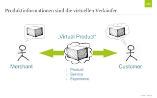 © Unic - Seite 15
Produktinformationen sind die virtuellen Verkäufer
› Product
› Service
› Experience
„Virtual Product“
CustomerMerchant
 