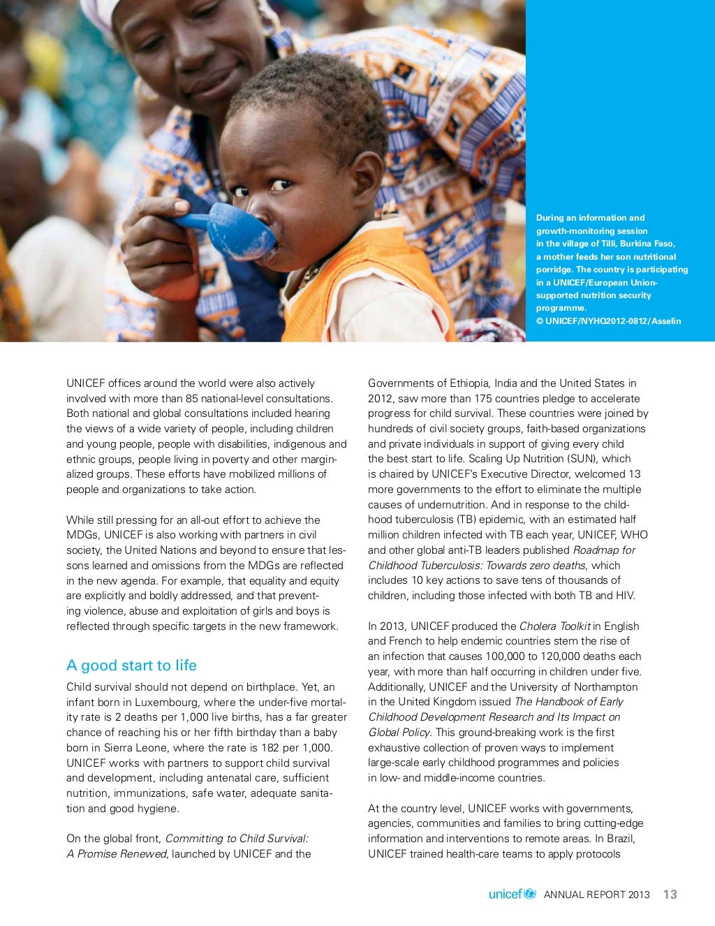 UNICEF Annual Report 2013