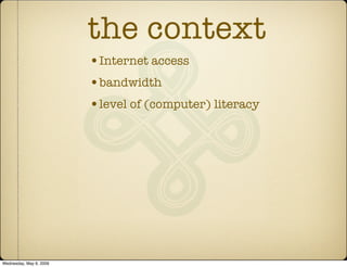 Presentation for UNICEF comms workshop - Panama, May 2009