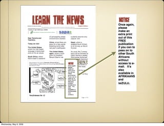 Presentation for UNICEF comms workshop - Panama, May 2009