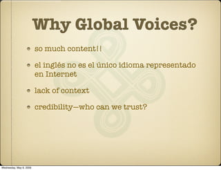 Presentation for UNICEF comms workshop - Panama, May 2009