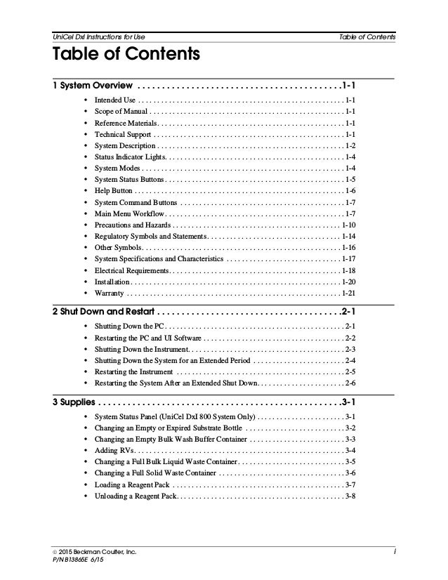Unicel DxI - manual de operador ingles