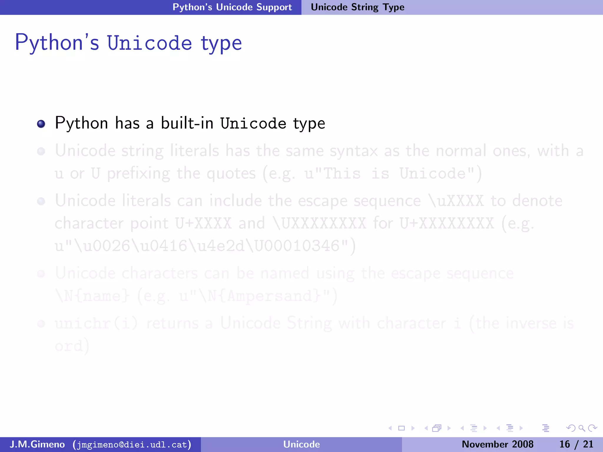 Unicode (and Python)