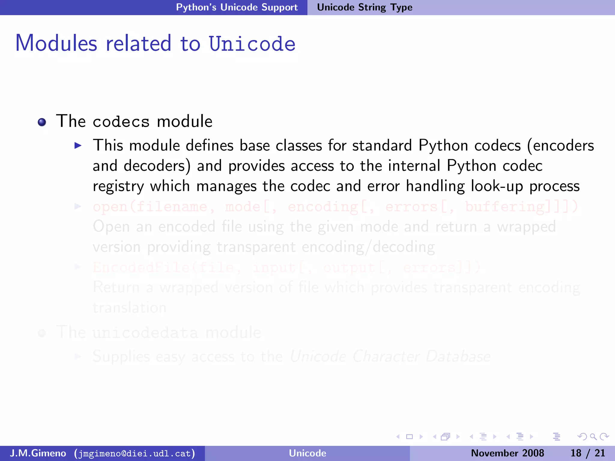 Unicode (and Python)