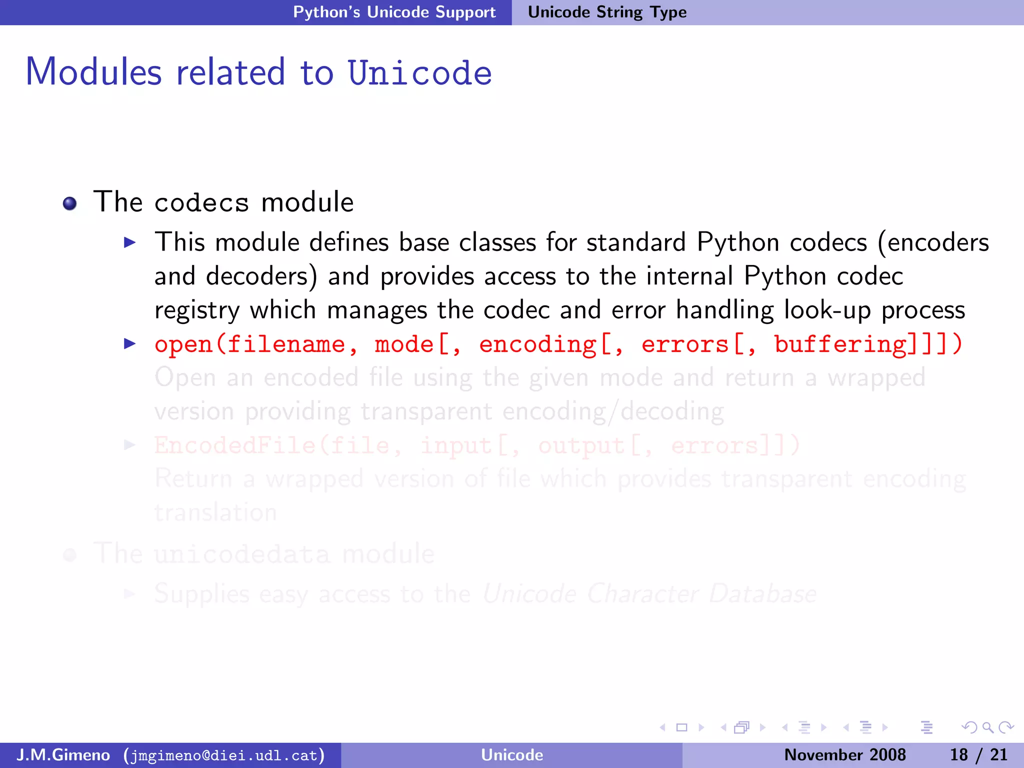 Unicode (and Python)