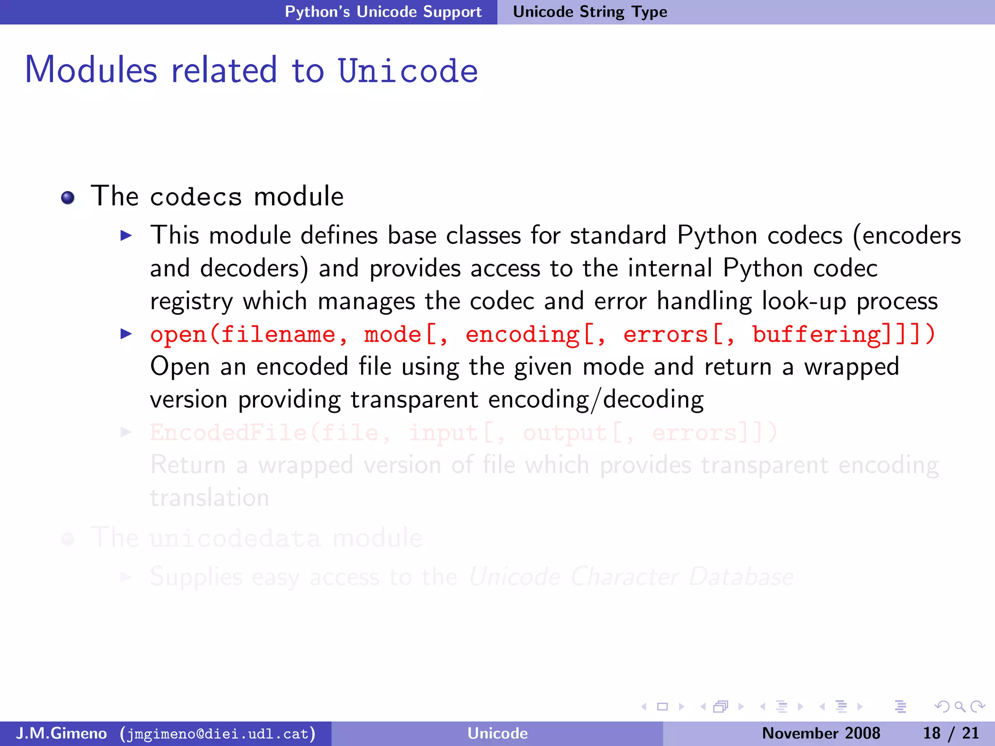 Unicode (and Python)