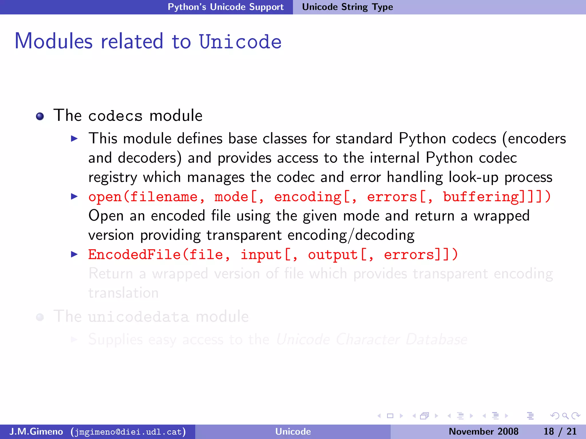 Unicode (and Python)