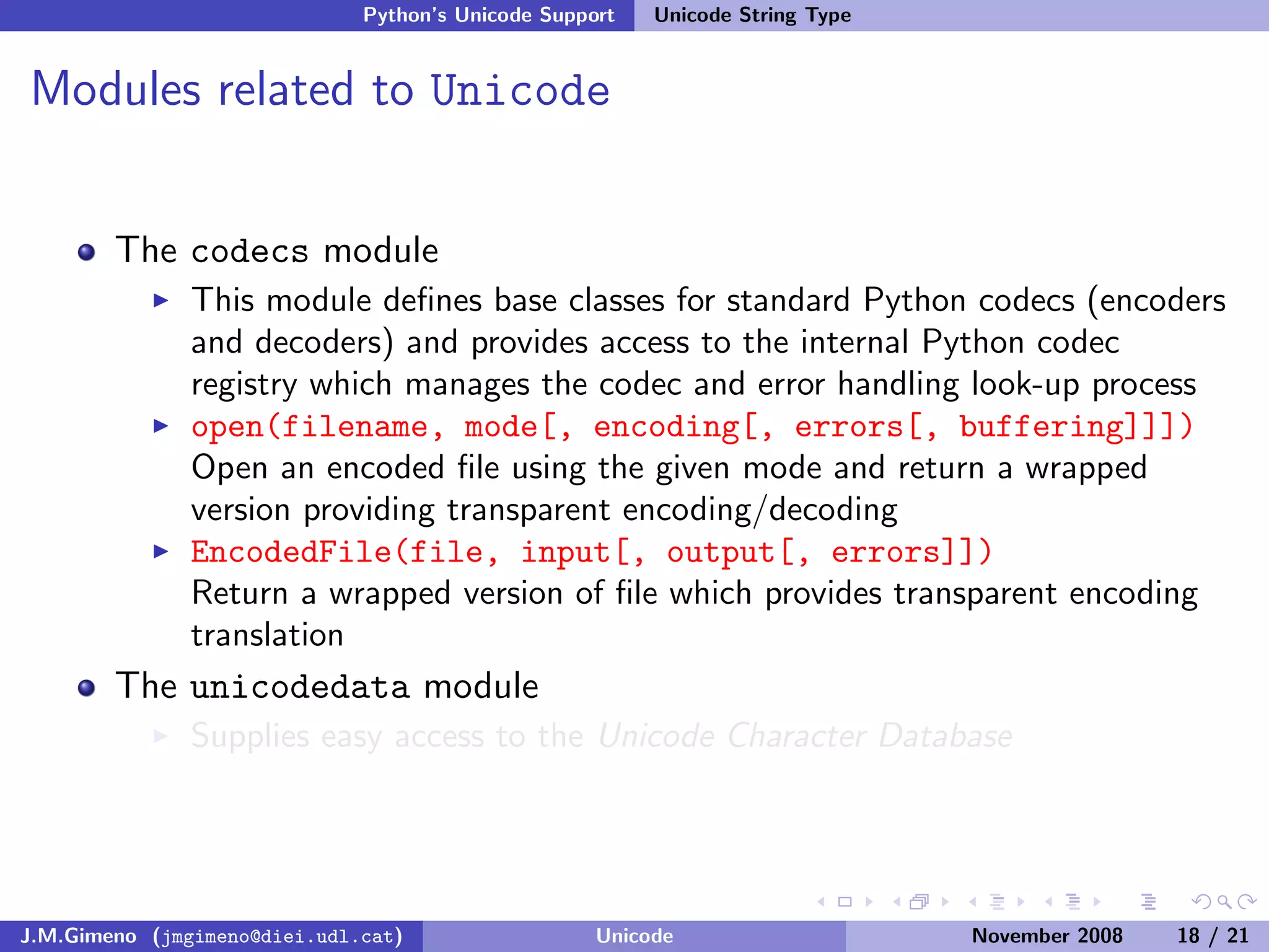 Unicode (and Python)