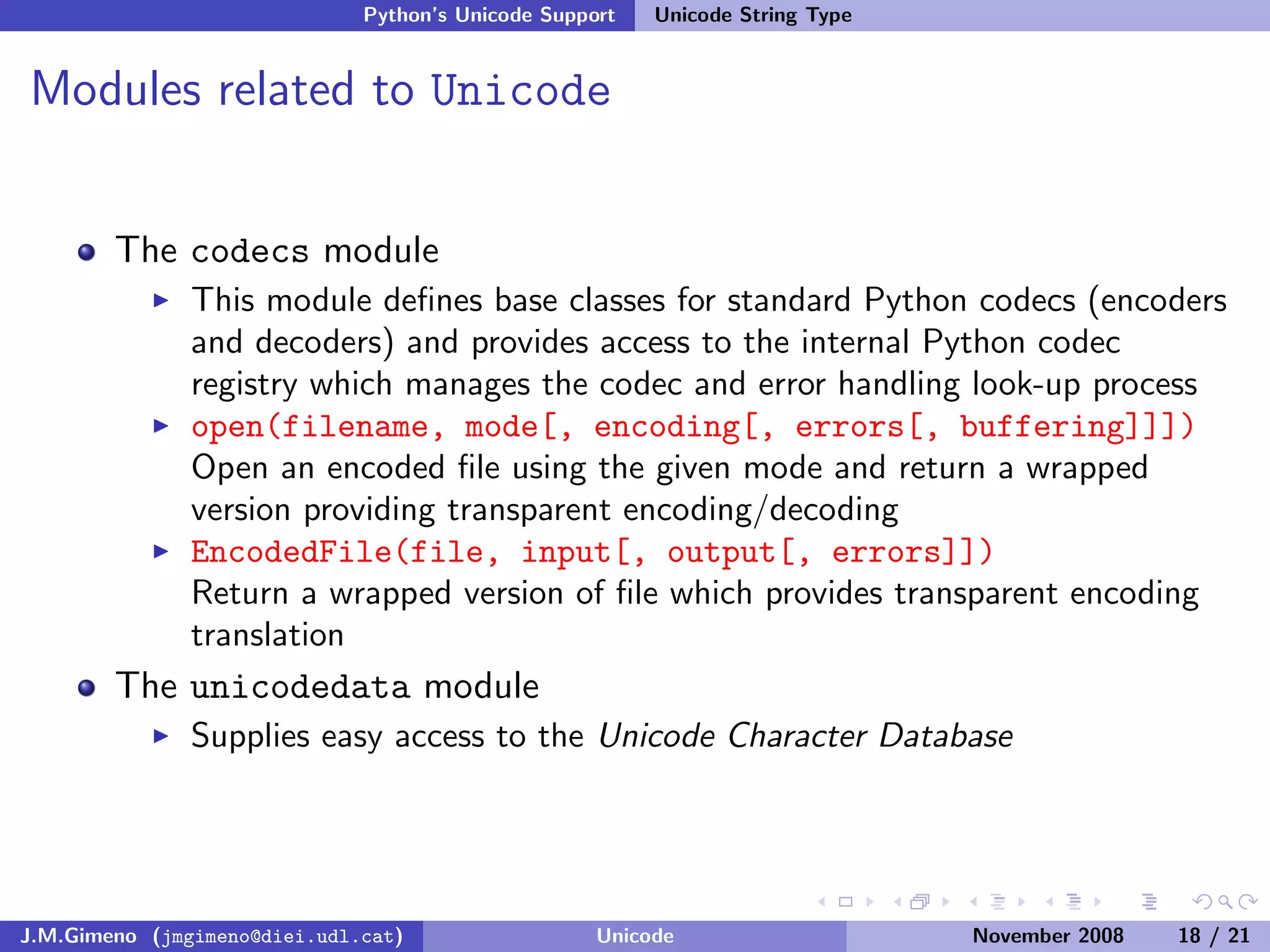 Unicode (and Python)