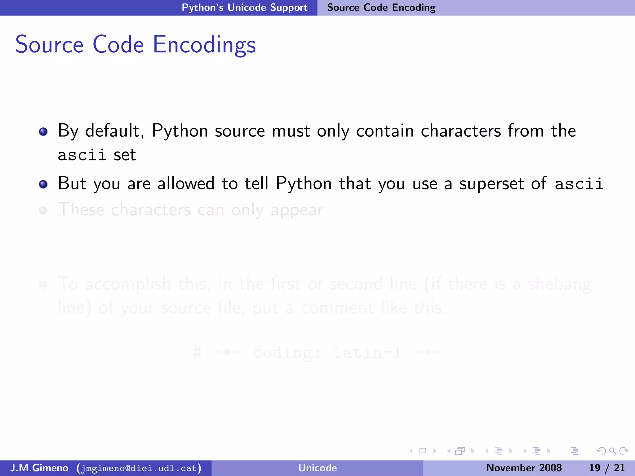 Unicode (and Python)