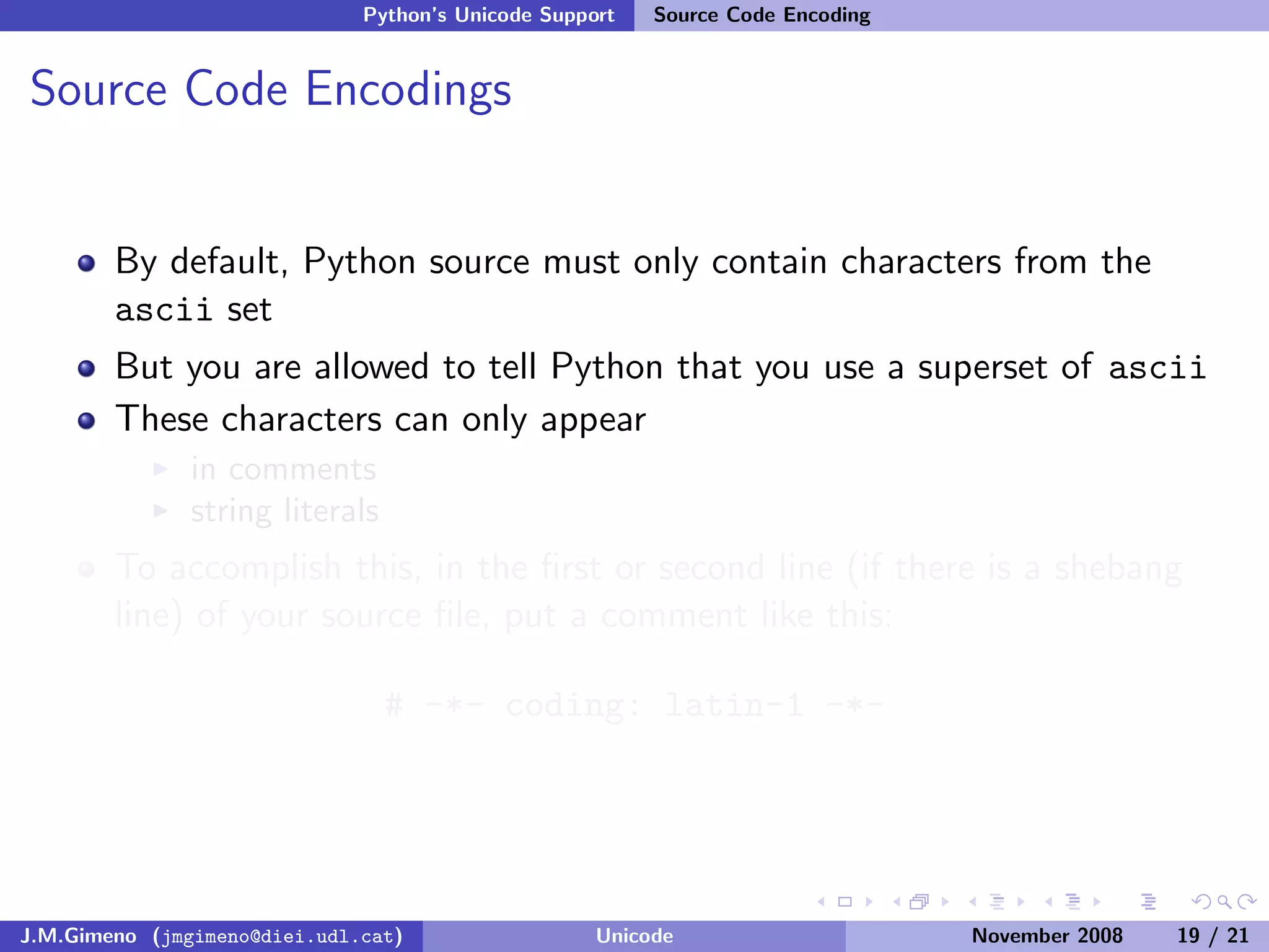 Unicode (and Python)