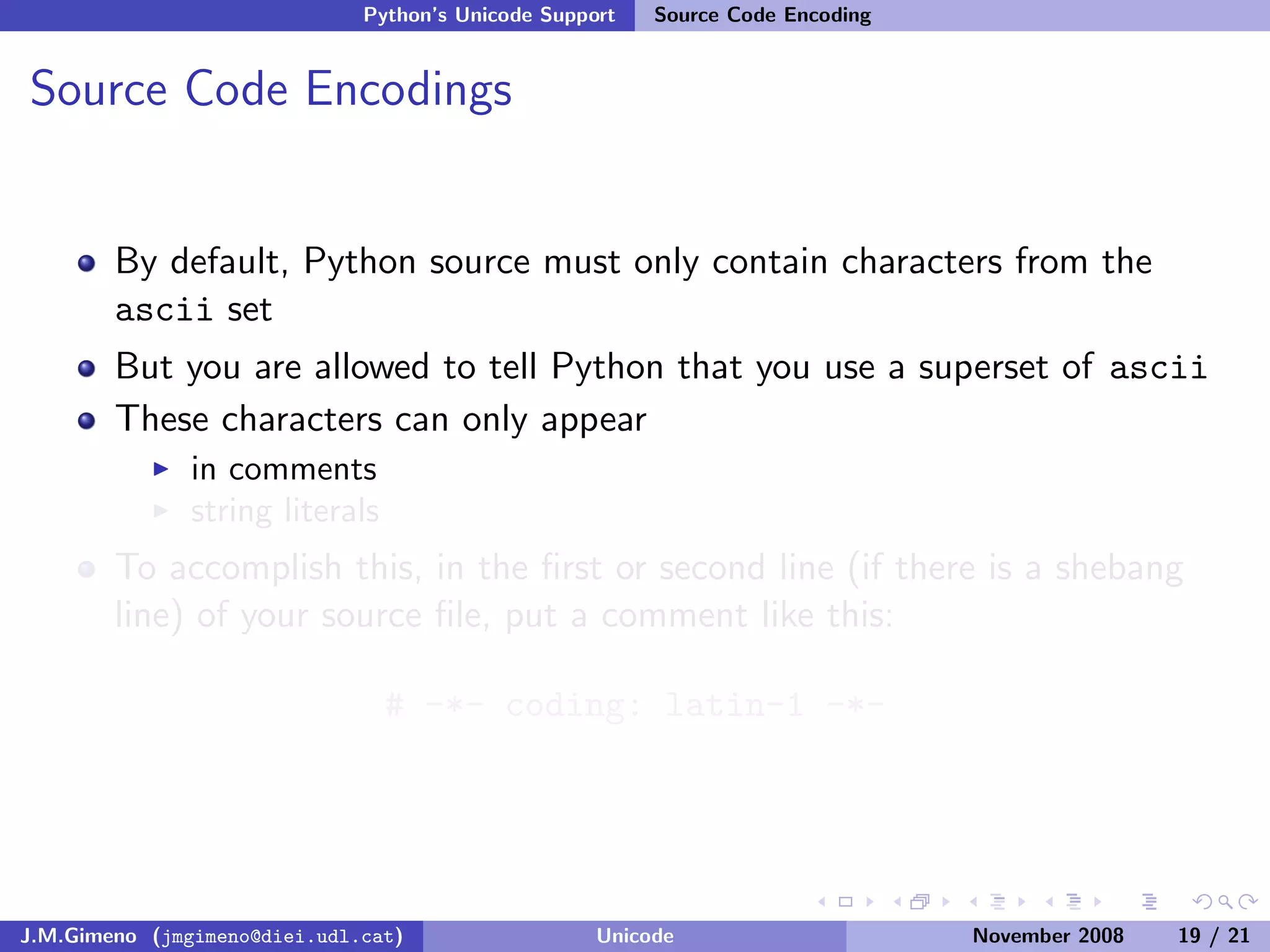 Unicode (and Python)