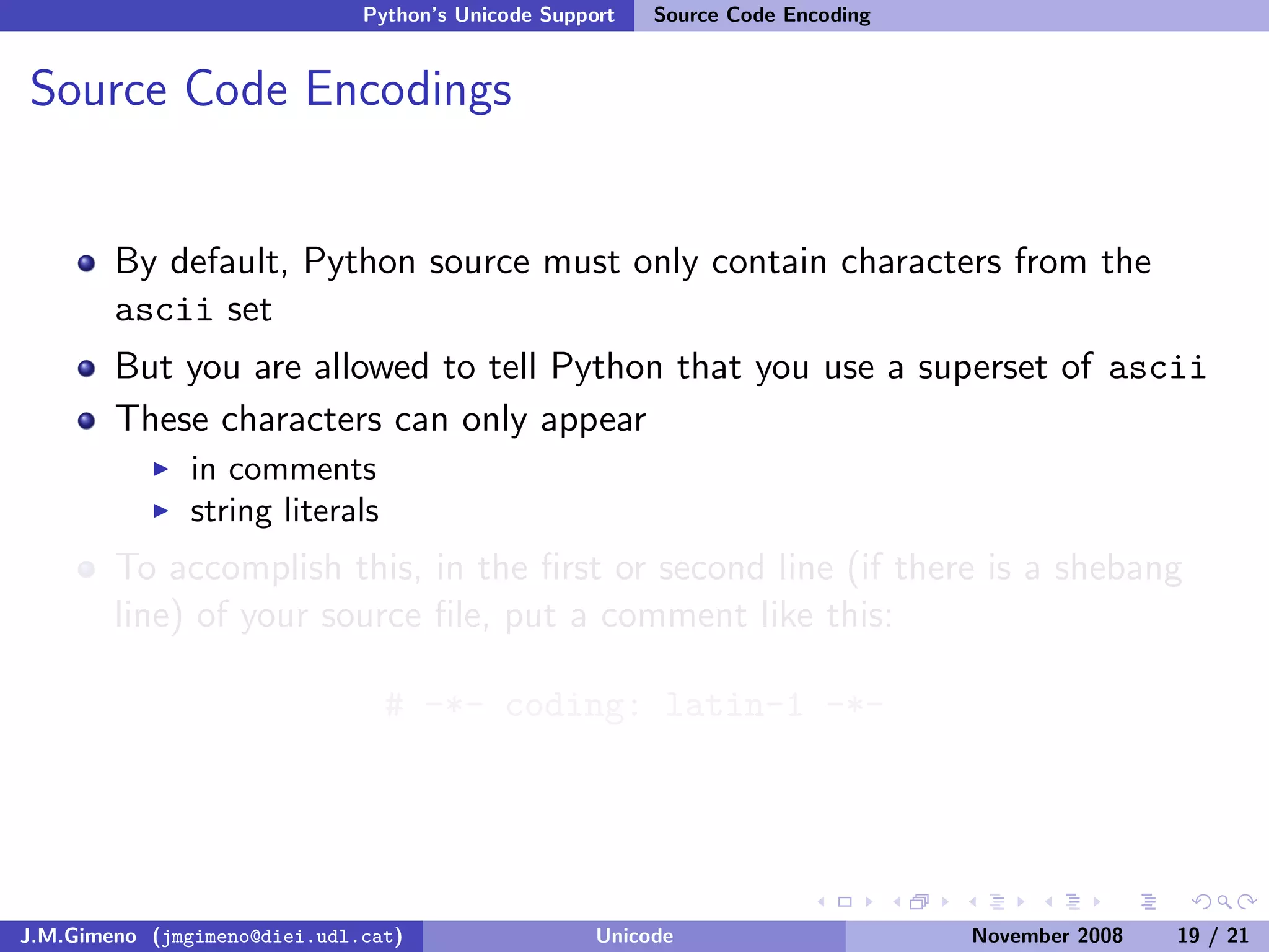 Unicode (and Python)