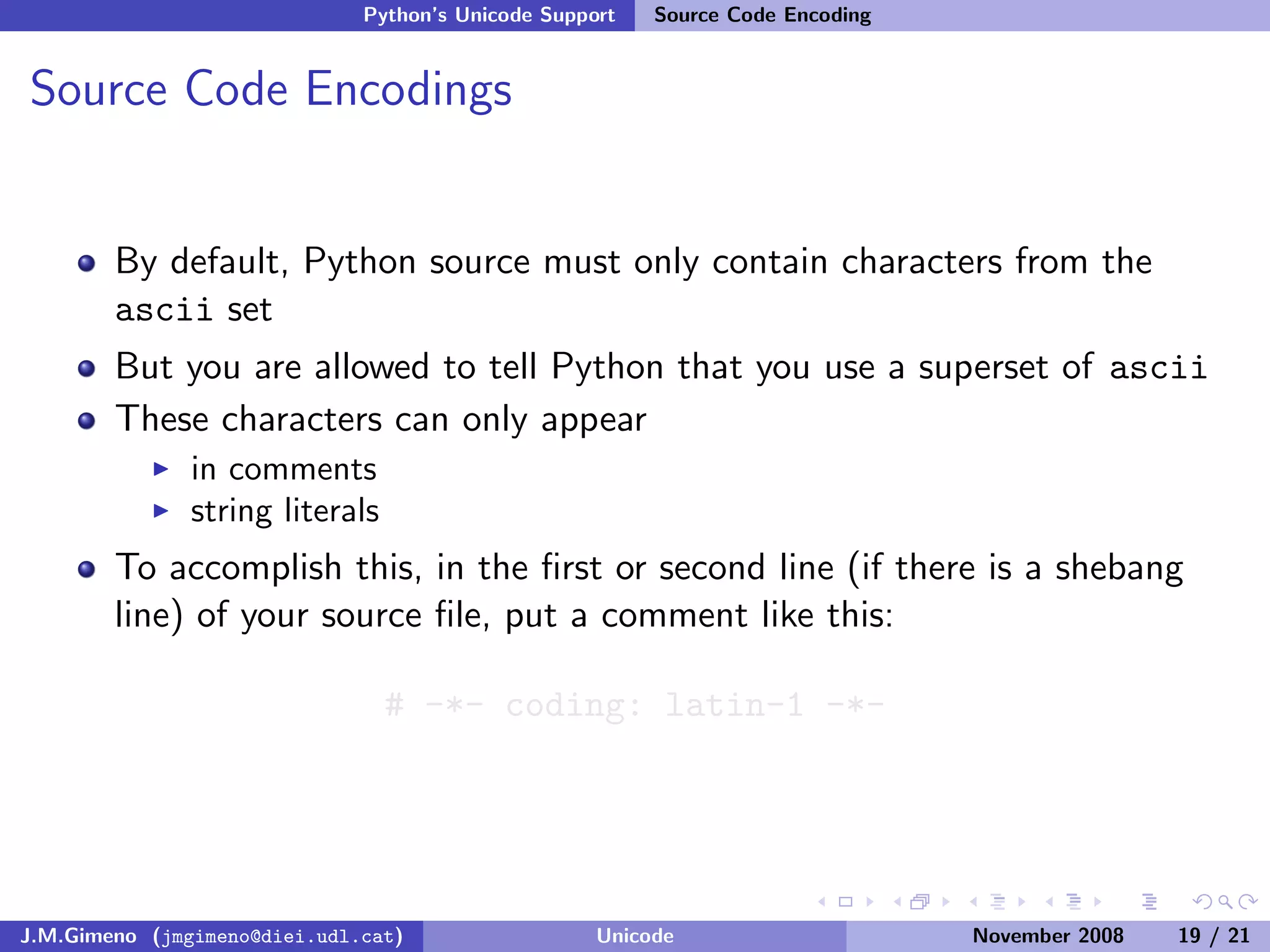 Unicode (and Python)