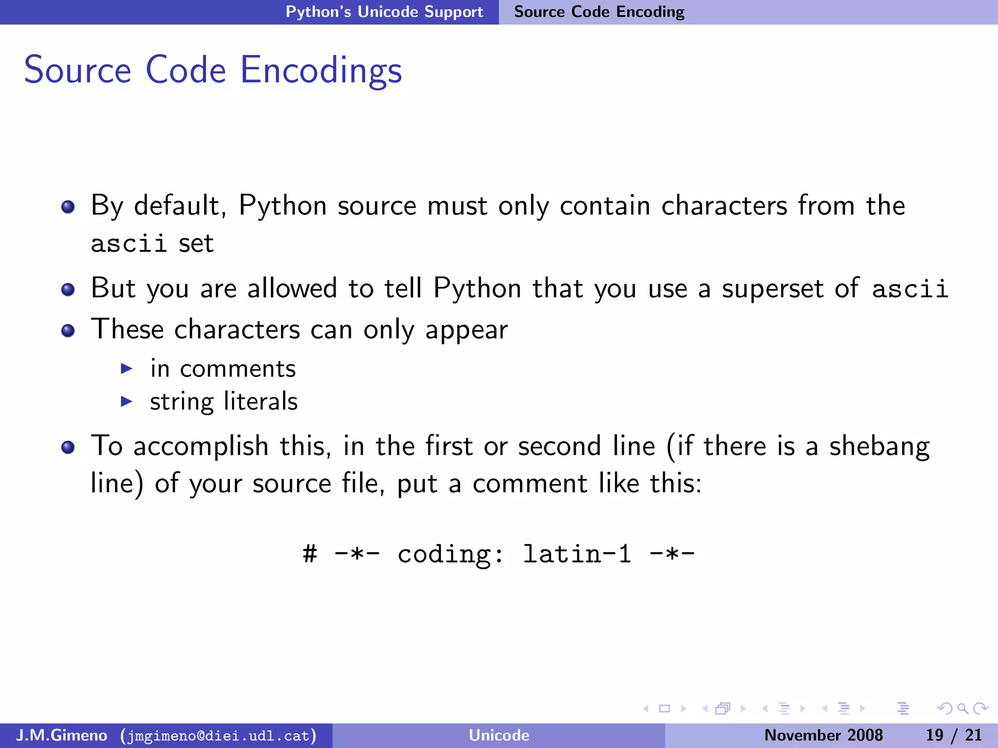 Unicode (and Python)
