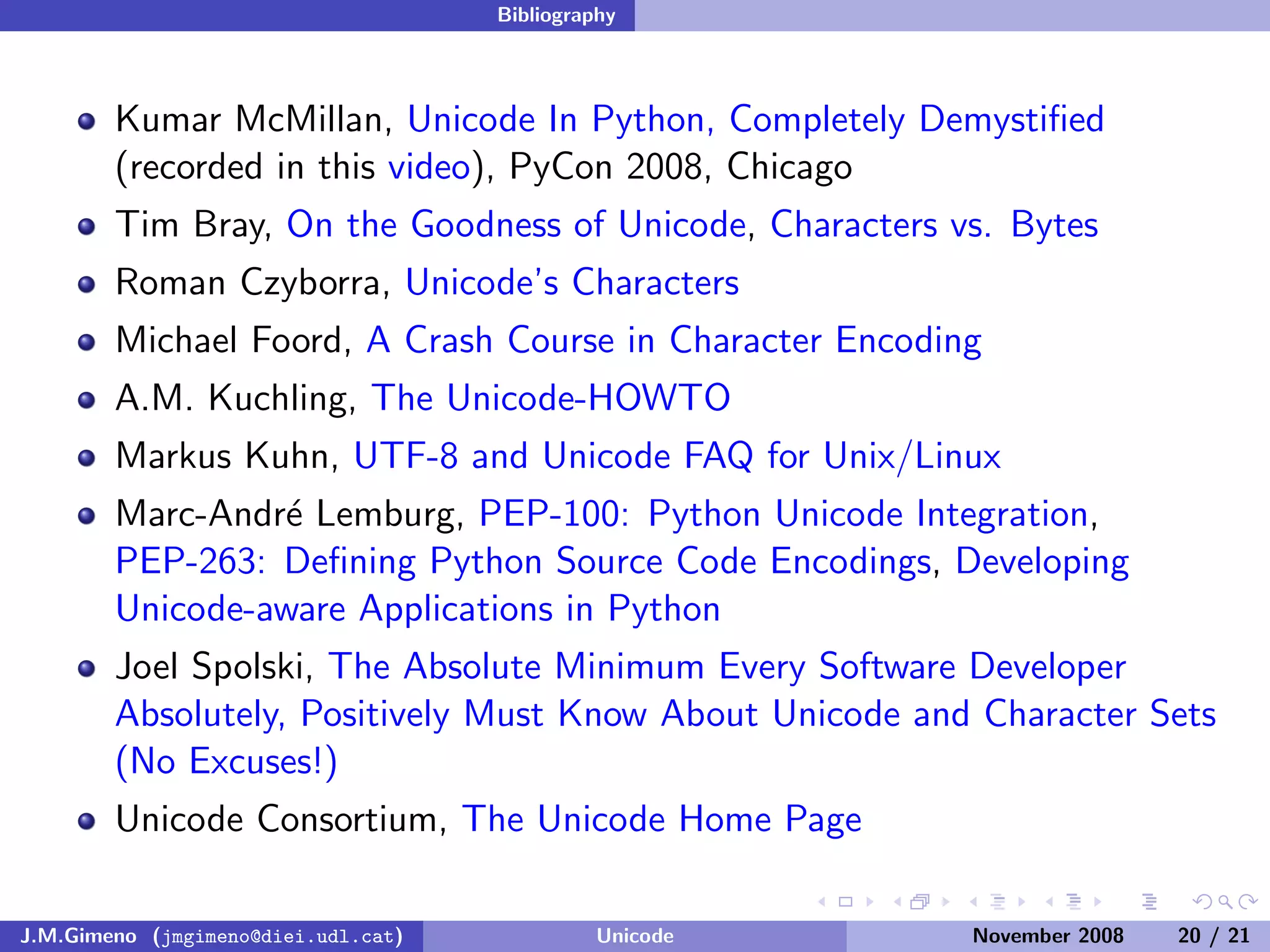 Unicode (and Python)