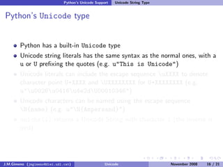 Unicode (and Python)