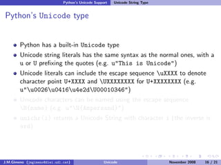 Unicode (and Python)