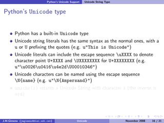 Unicode (and Python)