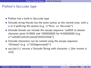 Unicode (and Python)