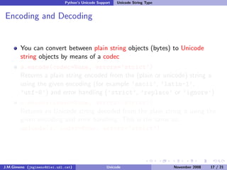 Unicode (and Python)