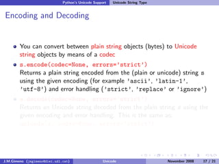 Unicode (and Python)