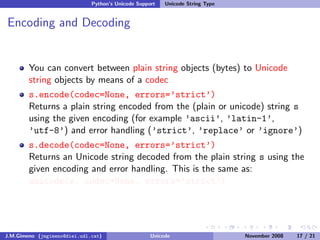 Unicode (and Python)