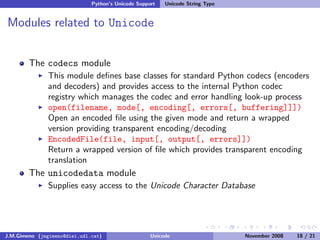 Unicode (and Python)