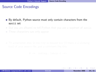 Unicode (and Python)