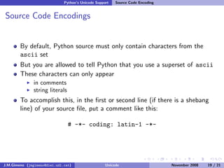 Unicode (and Python)