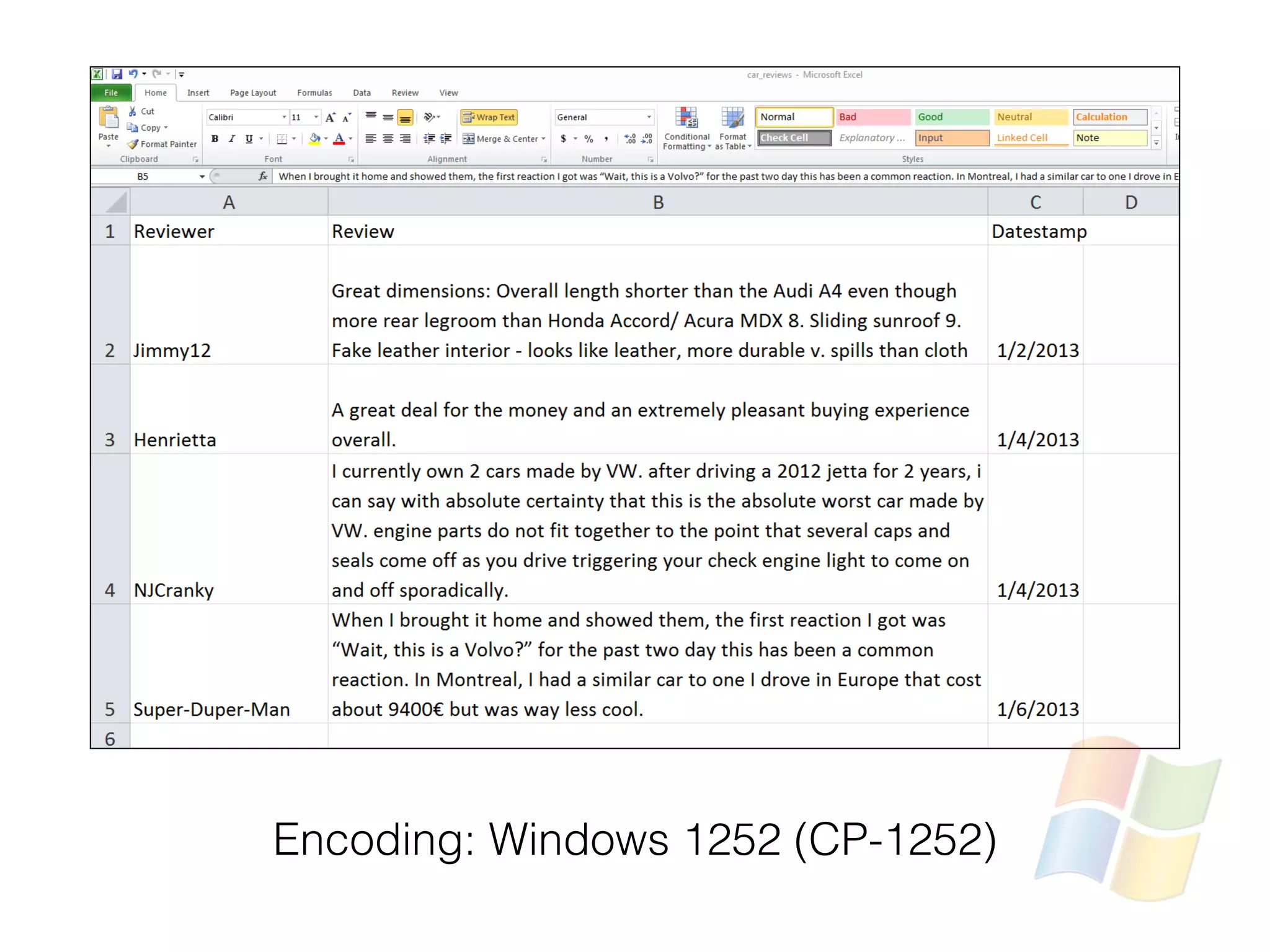 Encoding: Windows 1252 (CP-1252)
 