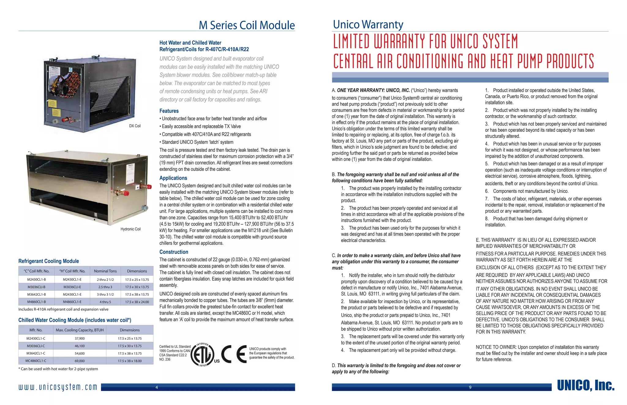 Unico Residential HVAC System Installation Guide | PDF
