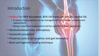 Unicompartmental knee arthroplasty