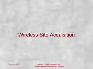 Wireless Site Acquisition 