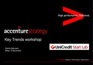 Copyright © 2015 Accenture All Rights Reserved. 1
Danilo Mazzara
Milan, 9 November
Key Trends workshop
 