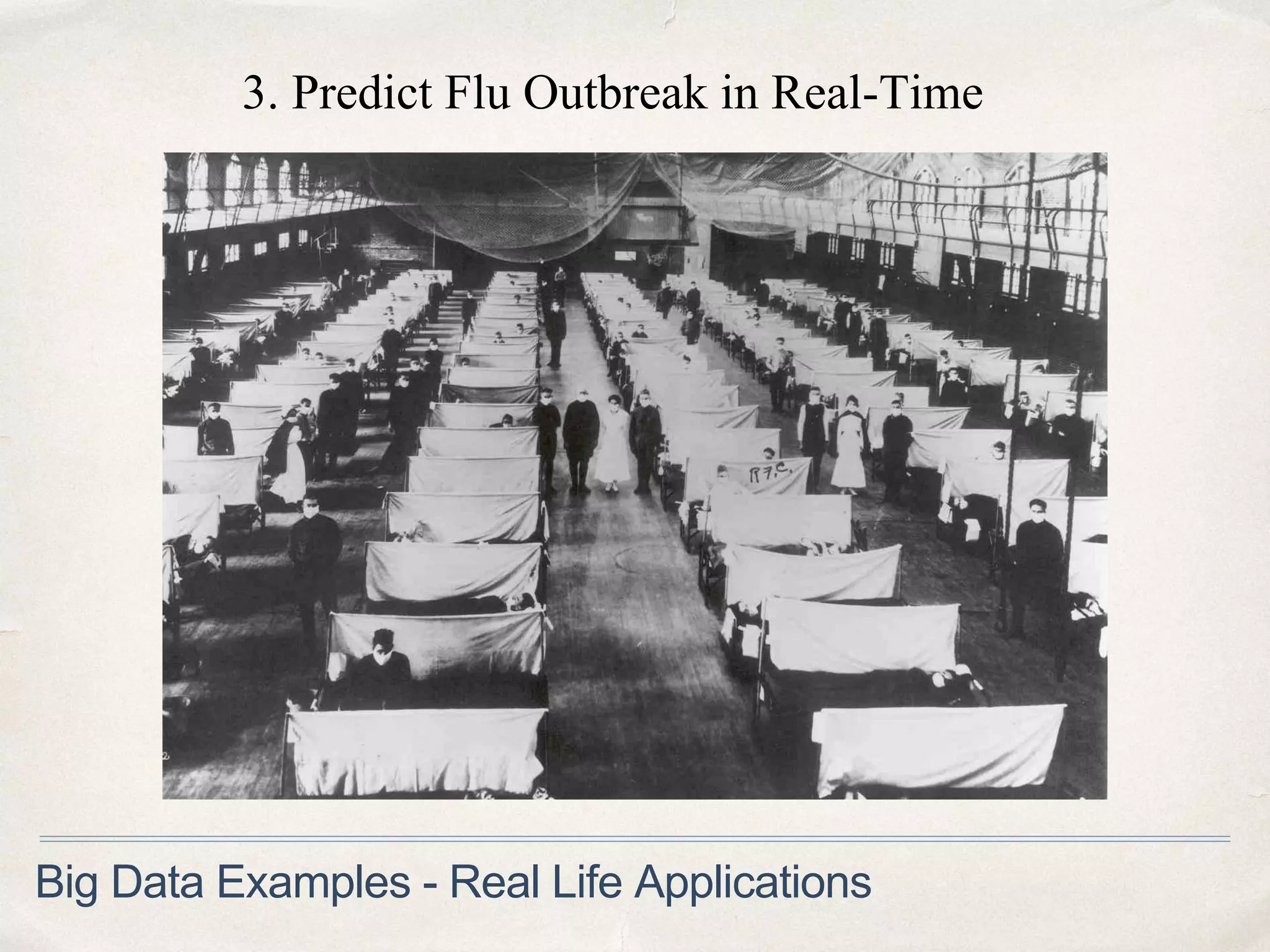 3. Predict Flu Outbreak in Real-Time
Big Data Examples - Real Life Applications
 