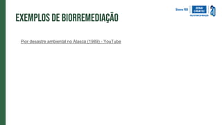 Exemplos de biorremediação
Pior desastre ambiental no Alasca (1989) - YouTube
 