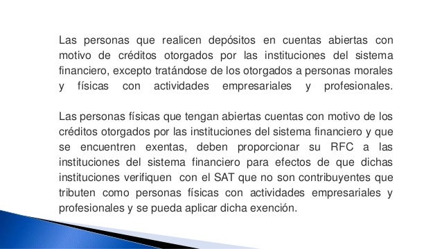 Unidad 3. Ley de impuestos a los depósitos en efectivo